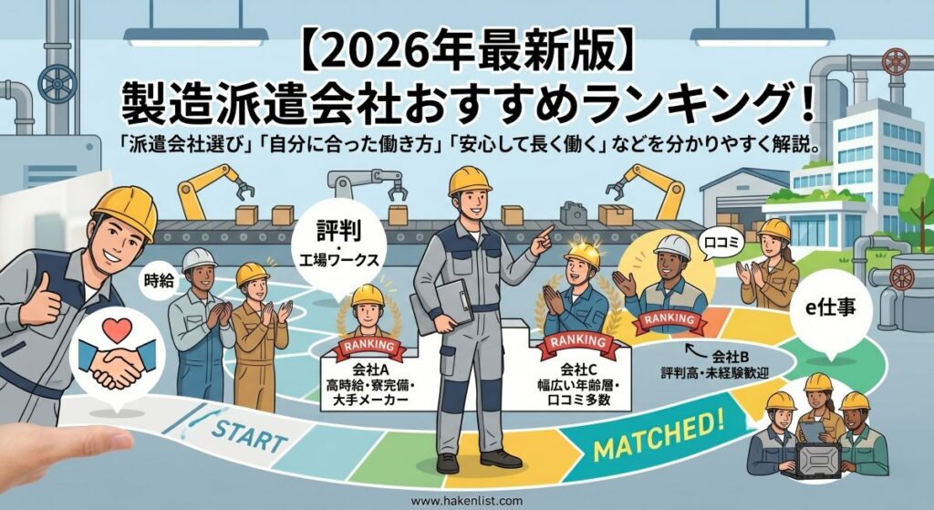 製造派遣会社おすすめランキング