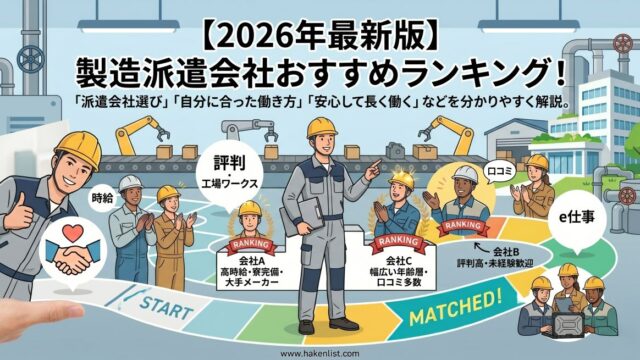 製造派遣会社おすすめランキング